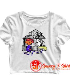 Funny Cute Snoopy Trap House Crop Top Shirt