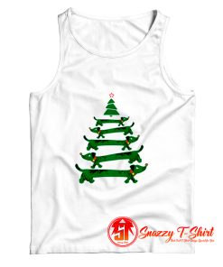 Funny Dachshund Christmas Tree Tank Top