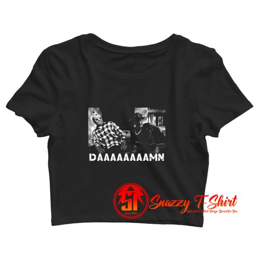 Funny Dammn Krueger Voorhees 2020 Friday Damn Meme Crop Top Shirt