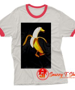 Funny Design Banana Duck Ringer Tee