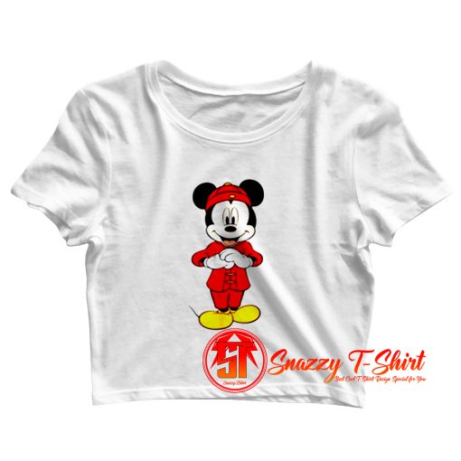 Funny Disney Mickey Mouse Lunar New Year Crop Top Shirt