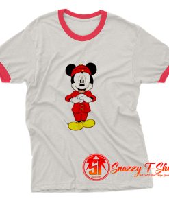 Funny Disney Mickey Mouse Lunar New Year Ringer Tee