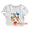 Funny Doodle Peaceful Crop Top Shirt