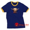 Funny Highland Cow Ringer Tee