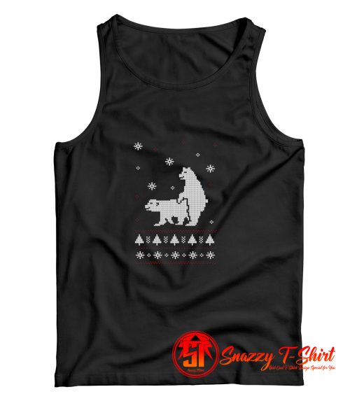 Funny Humping Polar Bears Ugly Christmas Tank Top