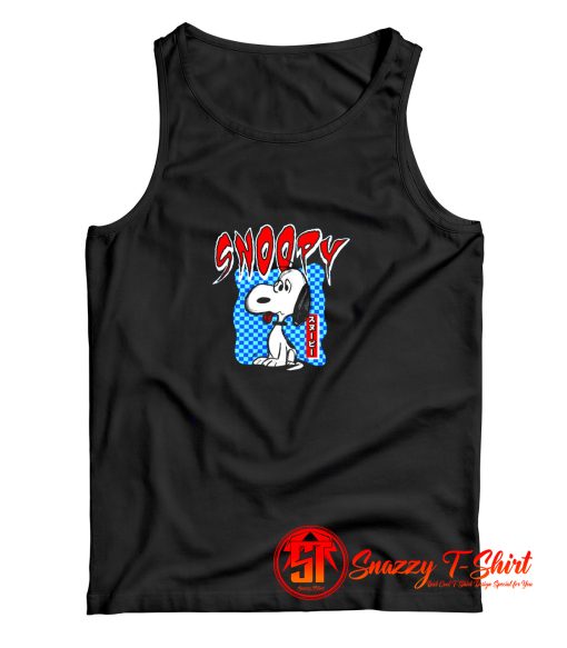 Funny Kanji Chilling Snoopy Peanuts Tank Top