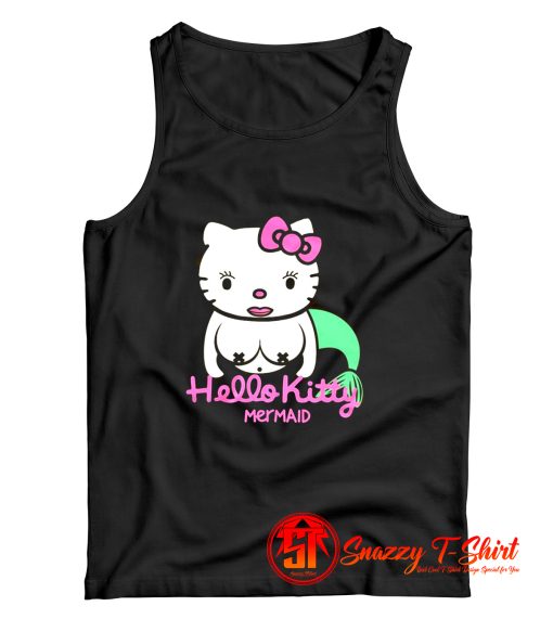 Funny Kitty Mermaid Tank Top