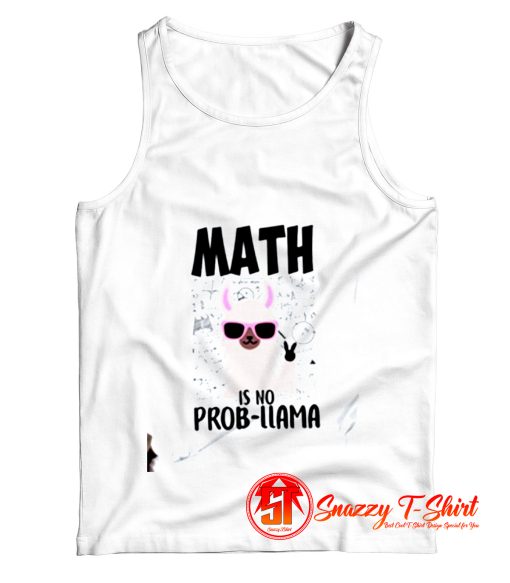 Funny Llama Math Teacher Math Tank Top