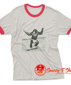 Funny MONKEY Skating Ringer Tee