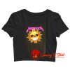 Funny Metallica Sun Skull Crop Top Shirt