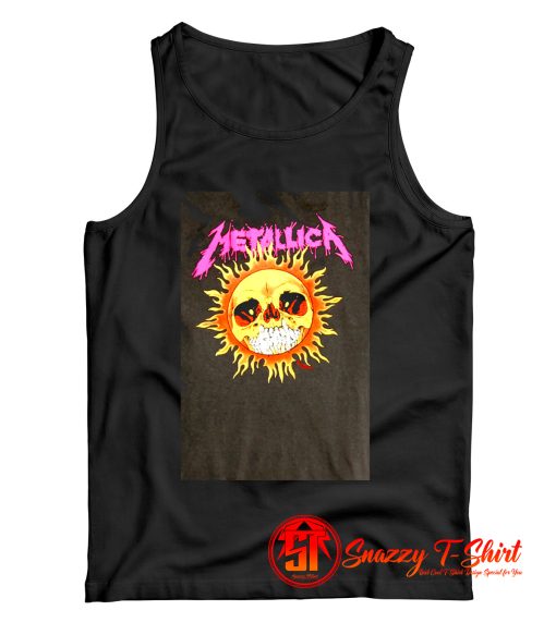 Funny Metallica Sun Skull Tank Top