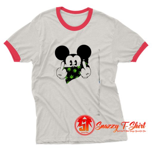 Funny Mickey Mouse Thug Life Vest Ringer Tee