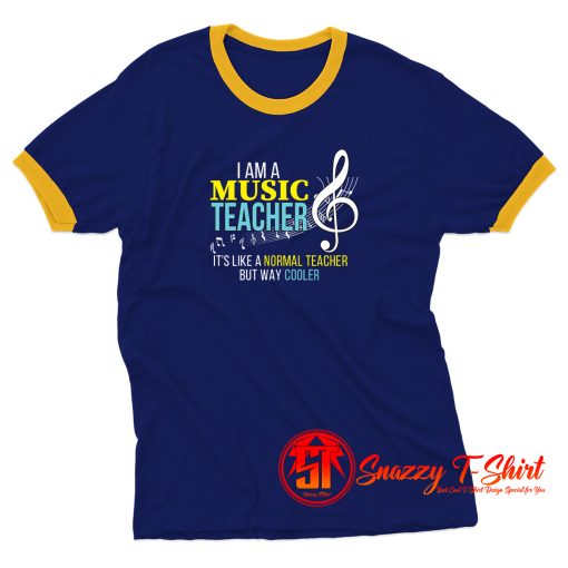 Funny Music Teacher Ringer Tee