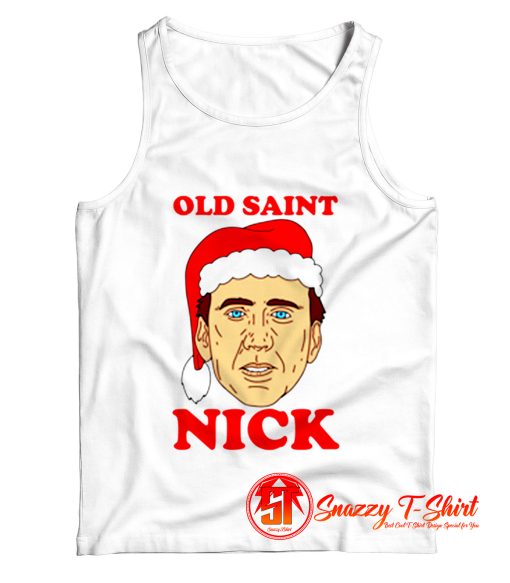 Funny Old Saint Nick Santa Christmas Tank Top