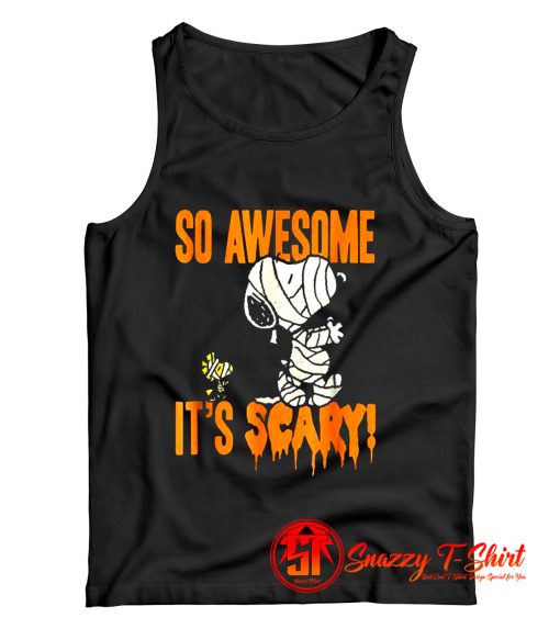 Funny Peanuts Halloween Snoopy Mummy Tank Top