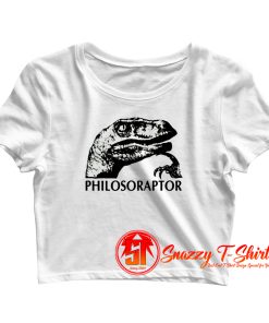 Funny Philosoraptor Meme Crop Top Shirt