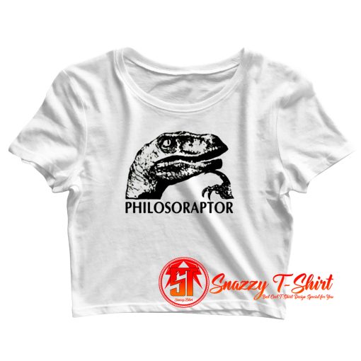 Funny Philosoraptor Meme Crop Top Shirt