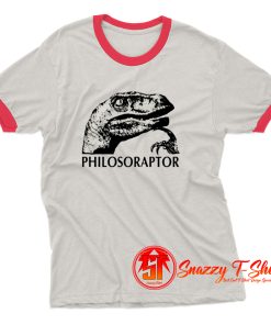 Funny Philosoraptor Meme Ringer Tee