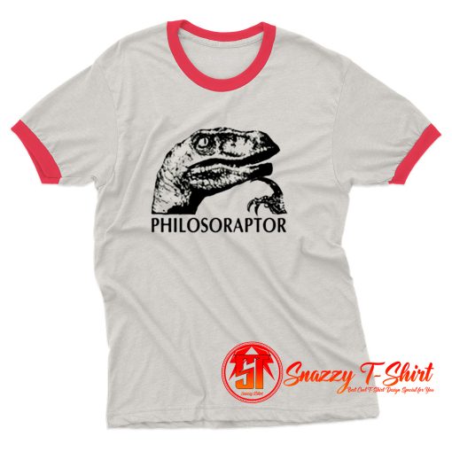 Funny Philosoraptor Meme Ringer Tee