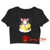 Funny Pikachu Snowman Christmas Crop Top Shirt