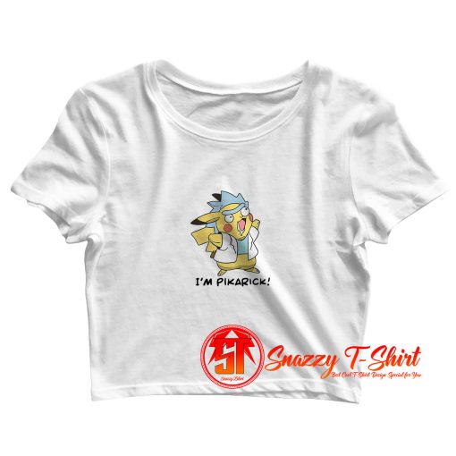 Funny Pikarick Parody Rick and Morty Crop Top Shirt