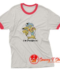 Funny Pikarick Parody Rick and Morty Ringer Tee