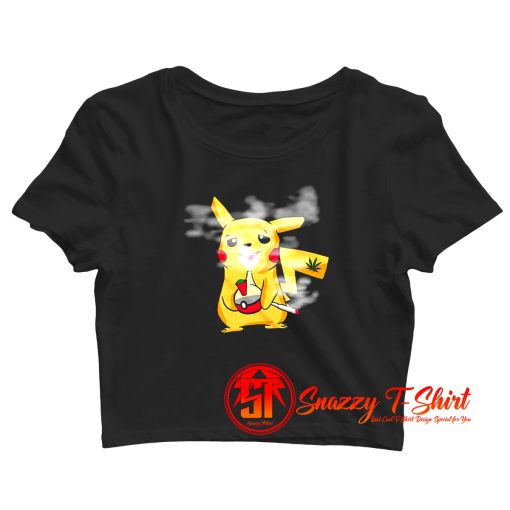 Funny Pokemon Parody Weed Smoking Crop Top Shirt