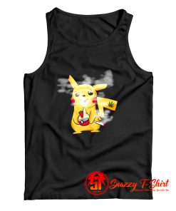 Funny Pokemon Parody Weed Smoking Tank Top