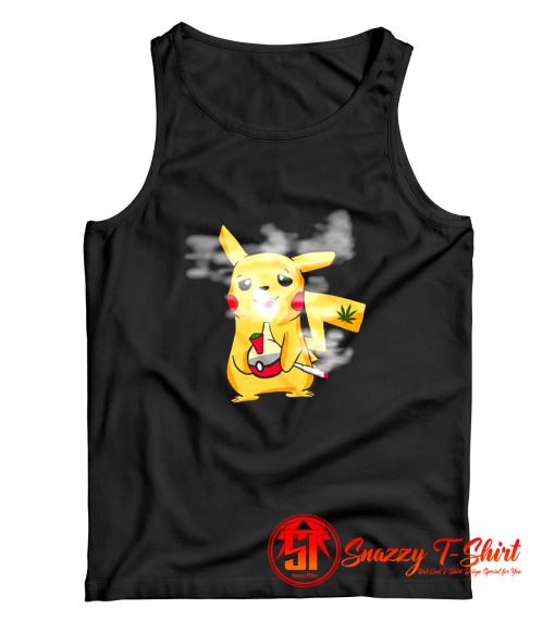 Funny Pokemon Parody Weed Smoking Tank Top