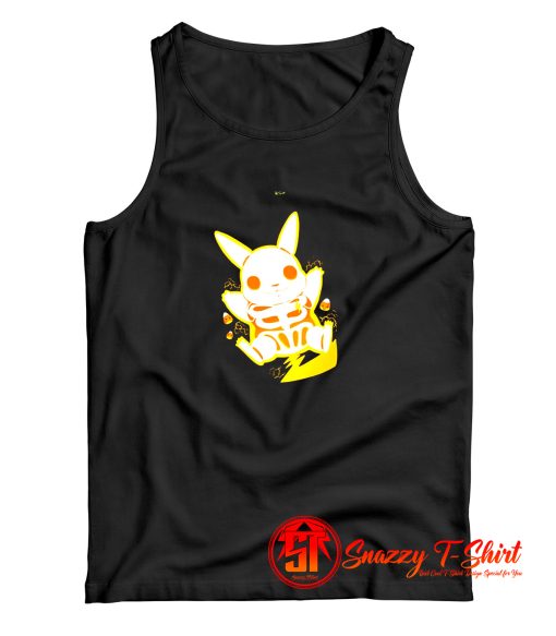 Funny Pokemon Pikachu Skeleton Tank Top