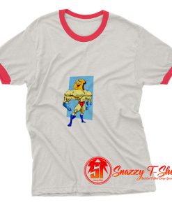 Funny Ren and Stimpy Powdered Toast Man Ringer Tee