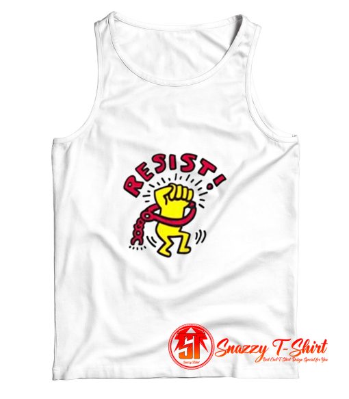 Funny Resist 80s Keith Haring Tank Top