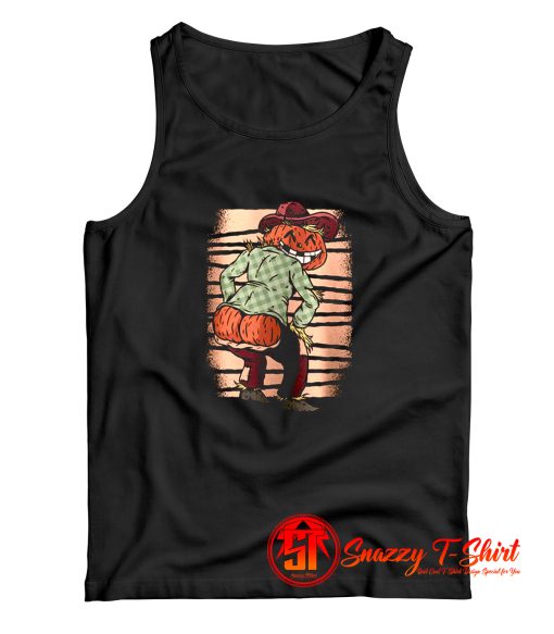 Funny Scarecrow Pumpkin Tank Top