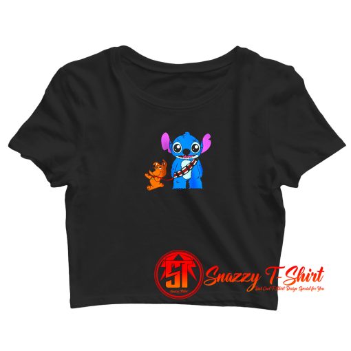 Funny Scooby Doo and Stitch Friend Crop Top Shirt