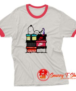 Funny Sneakerhead Snoopy Peanut Ringer Tee