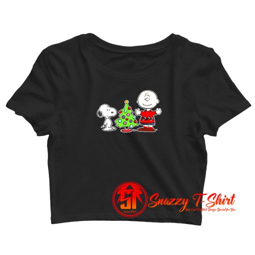 Funny Snoopy And Charlie Brown Christmas Crop Top Shirt