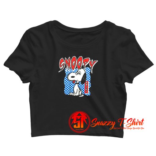 Funny Snoopy Peanut Kanji Japan Crop Top Shirt