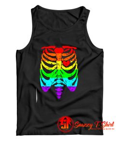 Funny Spook Skeleton Rib Cage Torso Tank Top