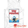 Funny Stay Positive Shark Attack Retro Comedy Tank Top