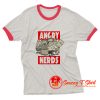 Funny The Simpsons Angry Nerds Red Ringer Tee