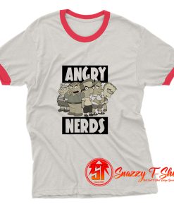 Funny The Simpsons Angry Nerds Ringer Tee