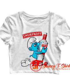 Funny The Smurfs parody Smurfnoff Crop Top Shirt