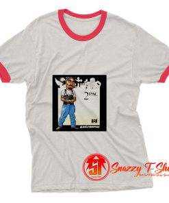 Funny Tupac Shakur Caricature Ringer Tee