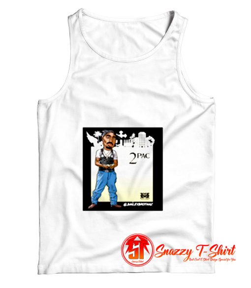 Funny Tupac Shakur Caricature Tank Top