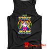 Funny Unicorn Not Today Jesus Satan Tank Top