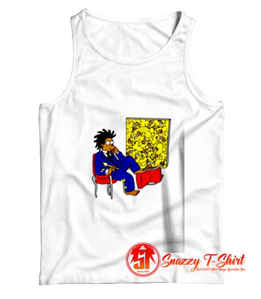 Funny Vintage Basquiat Simpson Tank Top