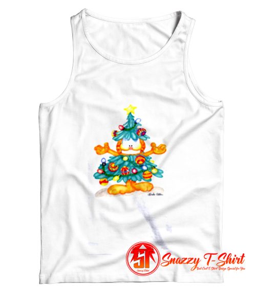 Garfield Christmas Tree Tank Top