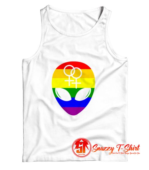 Gay Pride Flag Alien Tank Top