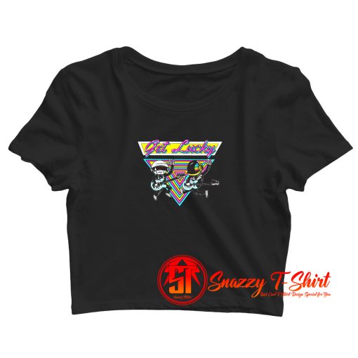 Get Lucky Robot Daft Punk Retro Electronic Crop Top Shirt