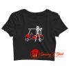 Golfer Skeleton Crop Top Shirt